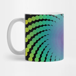 Sun Spiral Viridis Galaxy | Light Peacock Yellow Green Blue Mug